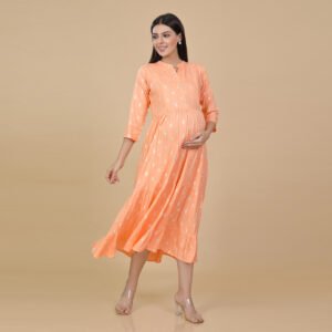 Alternative view of Peach Feeding & Maternrity Kurti
