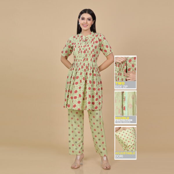 Multicolour Feeding & Maternity Night Suit(Top&Bottom)