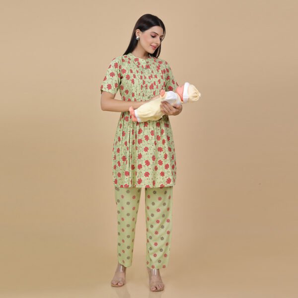 Multicolour Feeding & Maternity Night Suit(Top&Bottom) - Image 3
