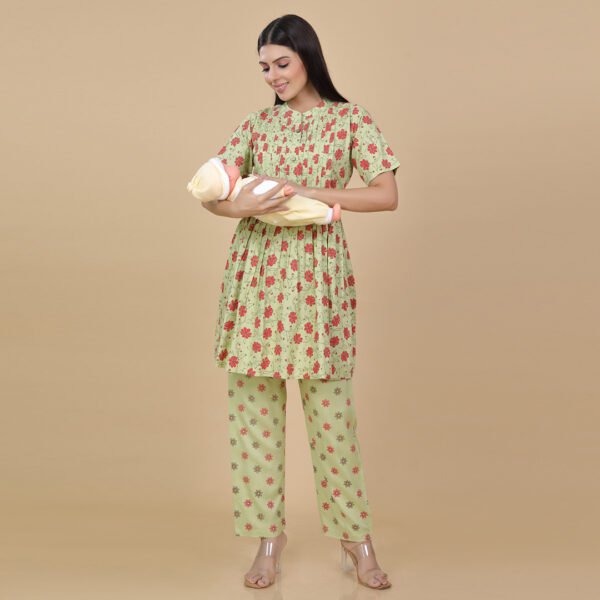 Multicolour Feeding & Maternity Night Suit(Top&Bottom) - Image 2