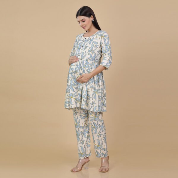 Multicolour Feeding & Maternity Night Suit(Top&Bottom) - Image 2