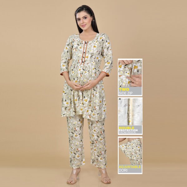 Multicolour Feeding & Maternity Night Suit(Top&Bottom)