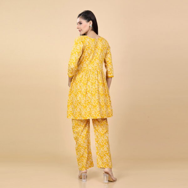 Yellow Feeding & Maternity Night Suit(Top & Bottom) - Image 4