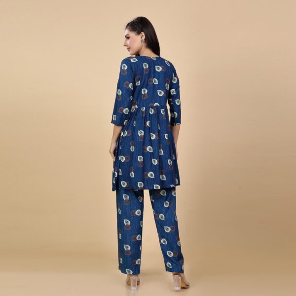 Blue Feeding & Maternity Night Suit(Top&Bottom) - Image 4