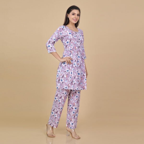 Multicolour Feeding & Maternity Night Suit(Top&Bottom) - Image 3