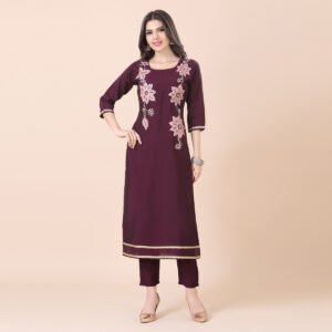Alternative view of Designer Wine Suit Set