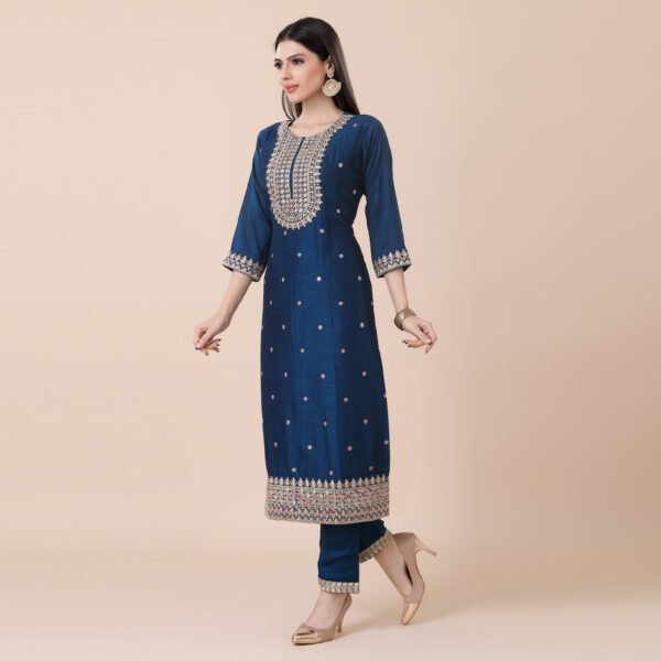 Designer Blue Suit Set - Image 3