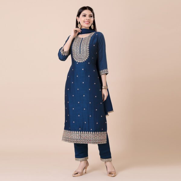 Designer Blue Suit Set - Image 2