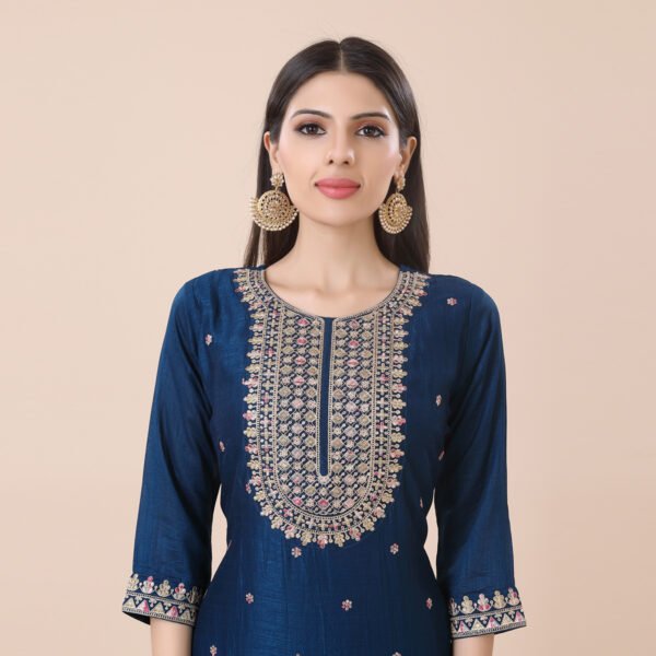 Designer Blue Suit Set - Image 4