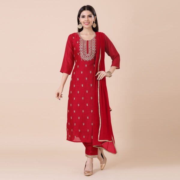 Designer Red Suit Set