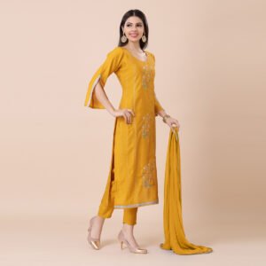 Alternative view of Designer Yellow Suit Set