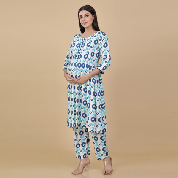 Multicolour Feeding & Maternity Dress (Top&Bottom) - Image 2