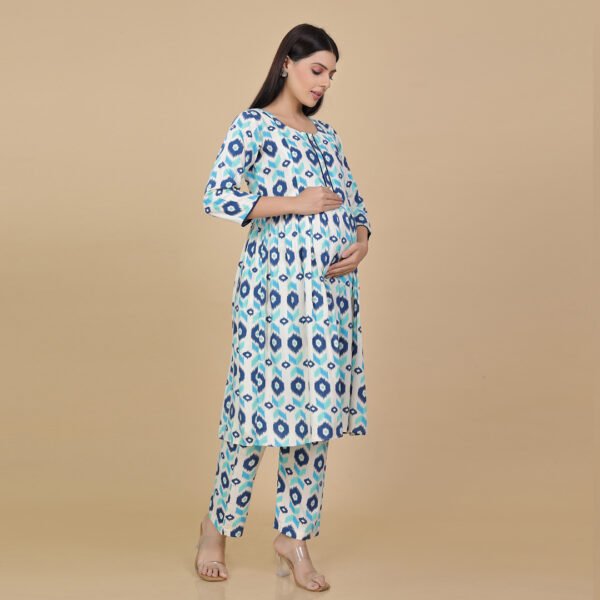 Multicolour Feeding & Maternity Dress (Top&Bottom) - Image 3