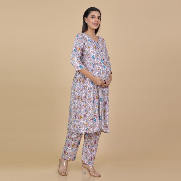 Multicolour Feeding & Maternity Dress (Top&Bottom) - Image 3