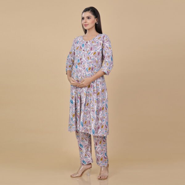 Multicolour Feeding & Maternity Dress (Top&Bottom) - Image 2