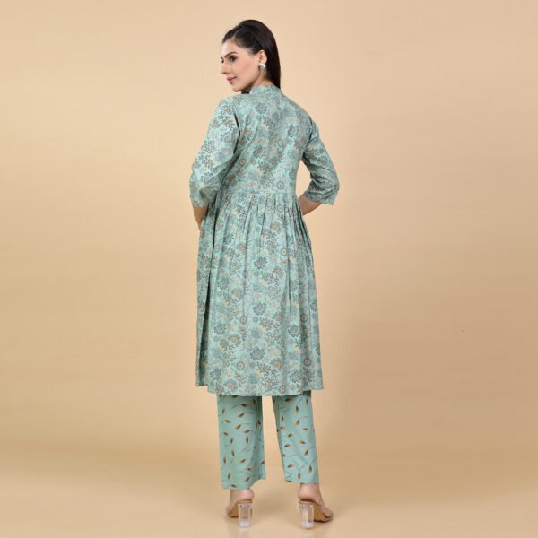 Pista Green Feeding & Maternity Dress (Top&Bottom) - Image 4
