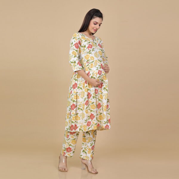 Multicolour Feeding & Maternity Dress (Top&Bottom) - Image 3