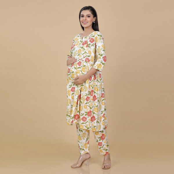 Multicolour Feeding & Maternity Dress (Top&Bottom) - Image 2