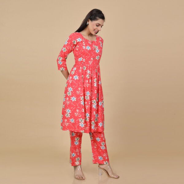 Tomato Red Feeding & Maternity Dress (Top&Bottom) - Image 3