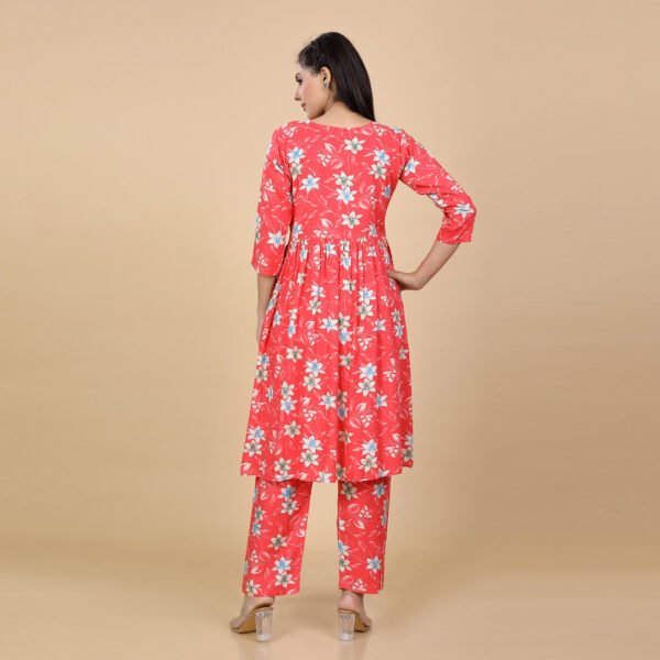 Tomato Red Feeding & Maternity Dress (Top&Bottom) - Image 4