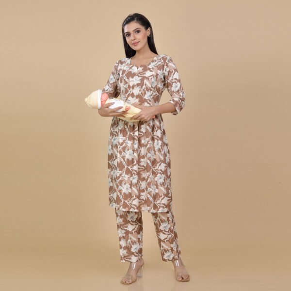 Coffee Bean Feeding & Maternity Dress (Top&Bottom) - Image 2